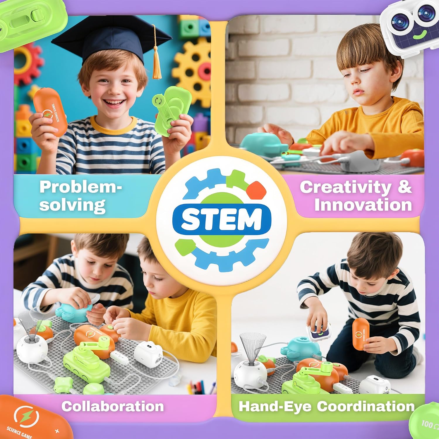 Science Kits for Kids - STEM Kits for Kids, Electronics Exploration Kit, Over 420 Projects, 35 Circuit Parts & 320 Projects, 16 Circuit Parts - Image 6