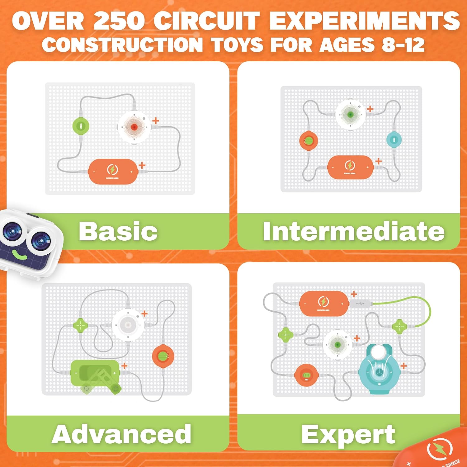 Science Kits for Kids - STEM Kits for Kids, Electronics Exploration Kit, Over 420 Projects, 35 Circuit Parts & 320 Projects, 16 Circuit Parts - Image 7