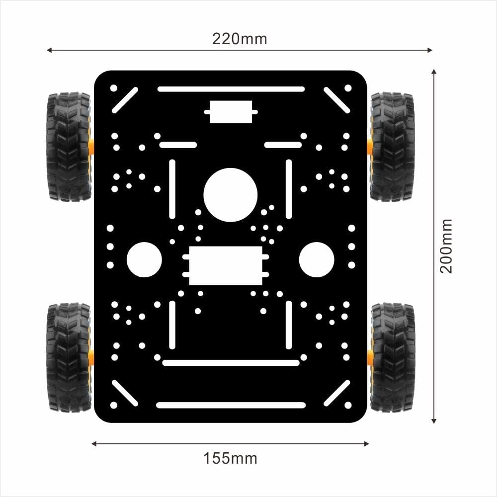 OSOYOO FlexiRover Building Kit for Arduino – Customizable Robot Car Chassis with 4 TT Motors and Wheels, Ideal for Robotics Development (Not Included Main Board for Arduino) - Image 3