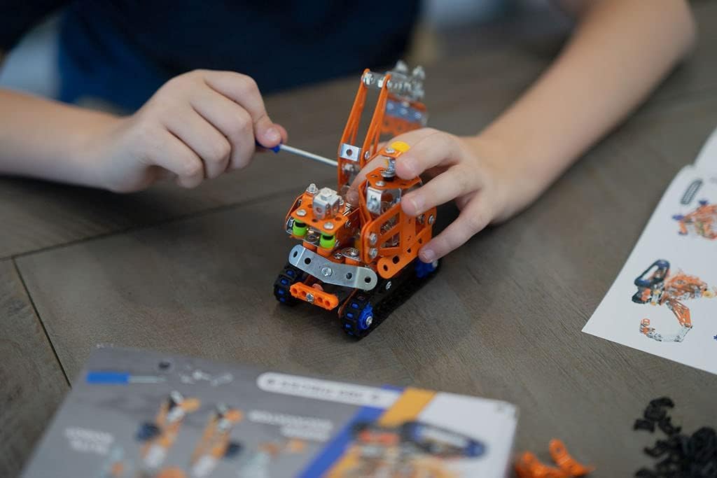 Erector Set for Boys & Girls - Metal Model Kits for Adults, Teens & Advanced Kids - Stem Toys - Build A Robot or Excavator - Educational & Engineering Toys - Building Kit | 389 pcs - Image 9