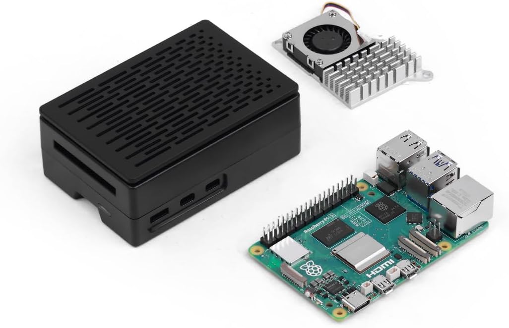 Seeed Studio Raspberry Pi 5 Starter Kit - 8GB RAM, 64GBGB Micro SD Card Pre-Loaded 64-bit OS, Type-C Power Supply, Active Cooling Case for Home Assistant, Server & IoT - Image 4