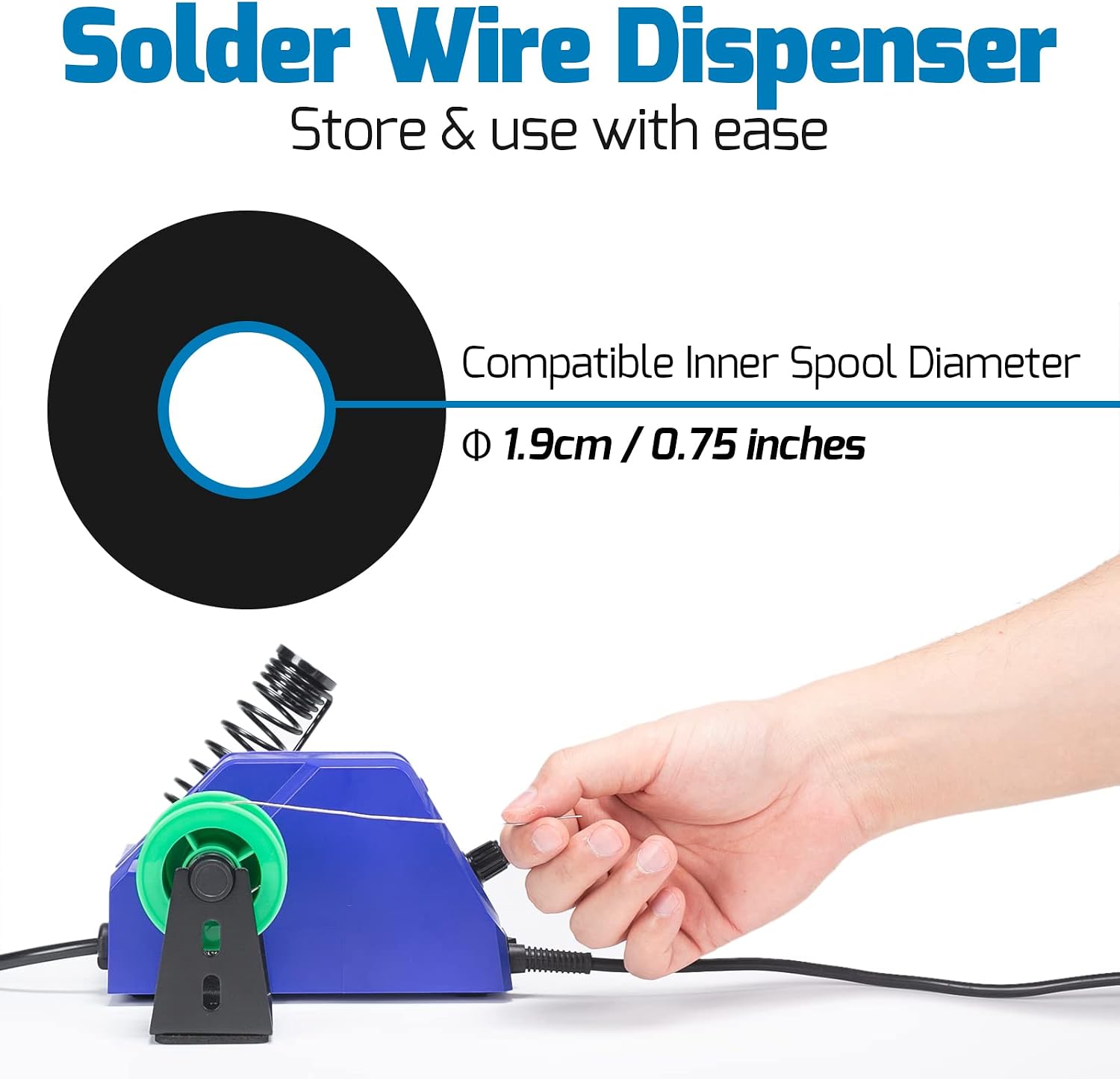 WEP 926LED V3 Soldering Station 130W MAX Soldering Iron Kit with Solder Wire, 5 Soldering Tips, Tweezers, Solder Sucker, Tip Cleaner, Temperature Control, Sleep Mode, C-F Conversion - Image 9