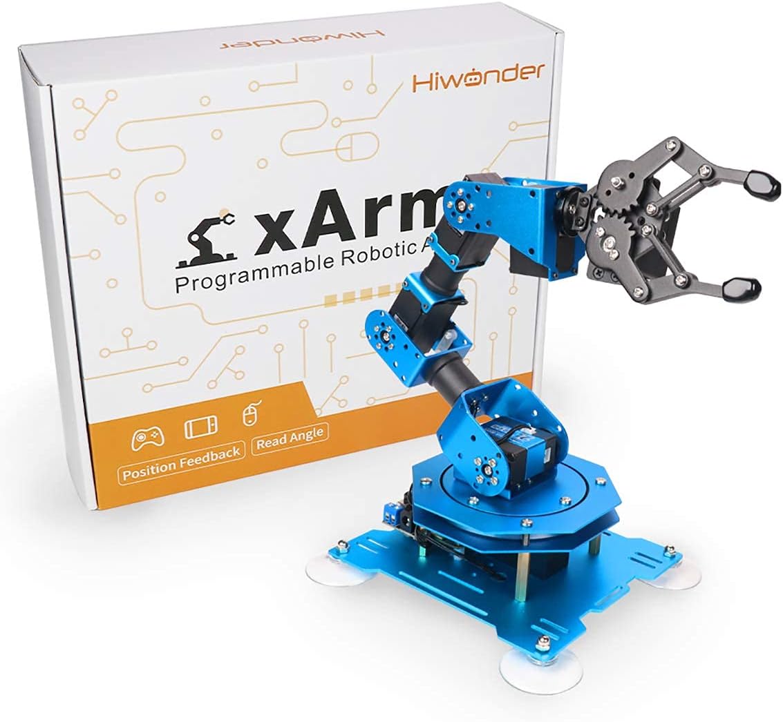 Robotic Arm for Arduino Coding Programming 6DOF Hiwonder-xArm1S STEM Educational Building Robot Arm Kits, 6 AXIS Full Metal Robotic Arm Wireless Controller/PC/App/Mouse Control Learning Robot - Image 8