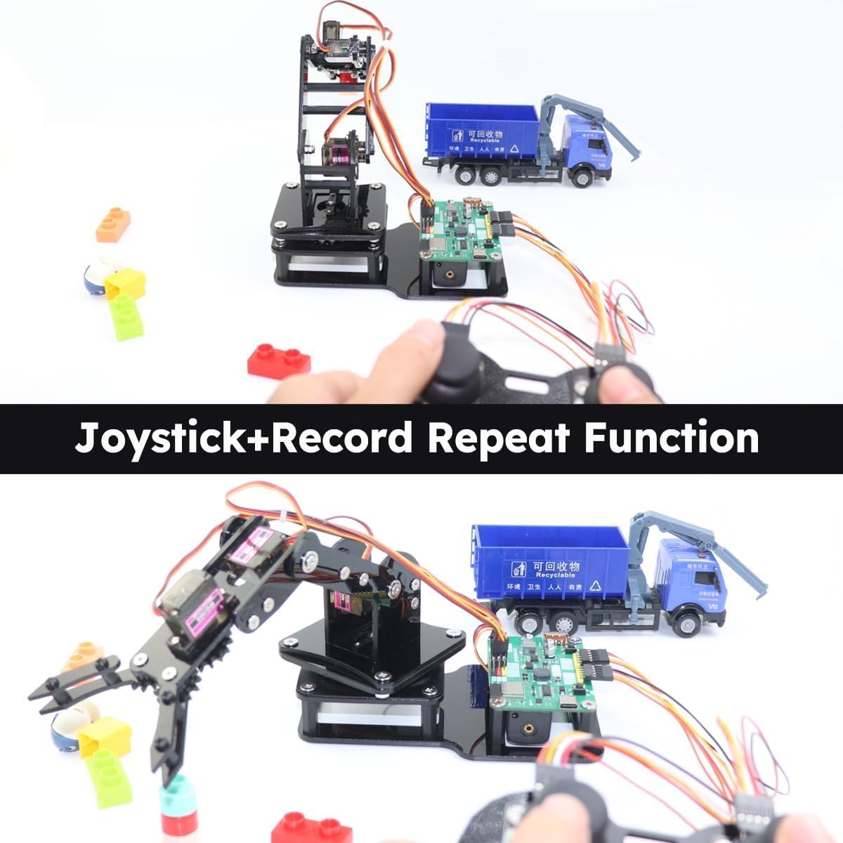 Smart Robot Arm for Arduino & MicroPython ESP32 4DOF Programmable Robotic Arm Building Kit with Joystick/Web App Control for STEAM Education, Motion Recording & Loop Playback - Image 5