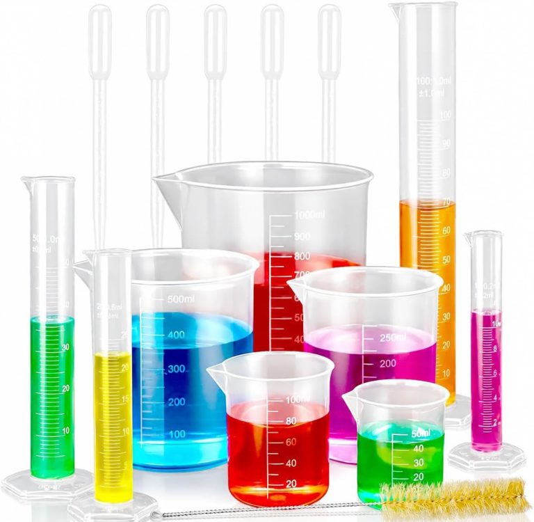 moveland Plastic Graduated Cylinders and Beakers for DIY and Science Lab