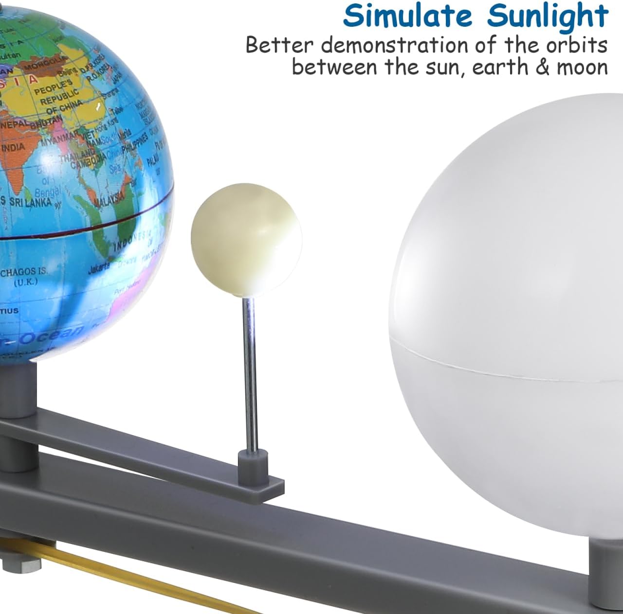 Alasum Sun Earth Moon Orbital Model Educational Apparatus Astronomy Science Kit for Classroom Teaching and Simulation Planetary Movements Learning Toy 8.26X6.69X4.13In - Image 6