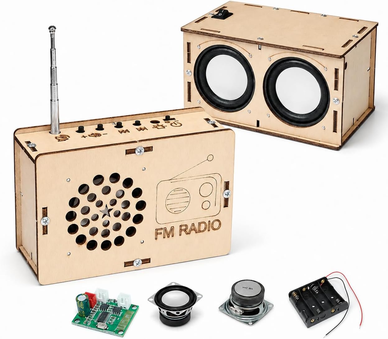 STEM Toys for Ages 8-13 Boys Birthday Gifts for 9 10 11 12 14 15 16 Year Old Kids Teen Building Speaker Radio Science Engineering Kit Circuit DIY Classroom Electronics Project Cool Stuff Gadgets