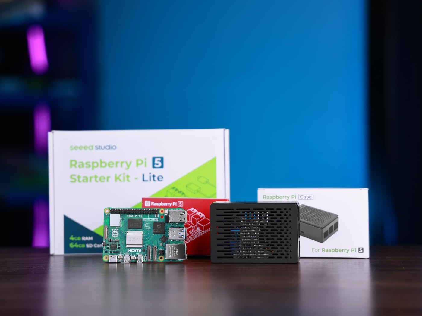 Seeed Studio Raspberry Pi 5 Starter Kit - 8GB RAM, 64GBGB Micro SD Card Pre-Loaded 64-bit OS, Type-C Power Supply, Active Cooling Case for Home Assistant, Server & IoT - Image 3