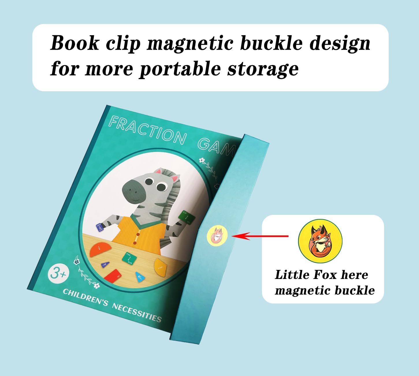 Magnetic Fraction Educational Puzzle Fraction Tiles and Circles, Equip Magnetic Score Disk Demonstrator,Math Manipulatives Enhance Early Primary School Students Mathematical Skills - Image 5