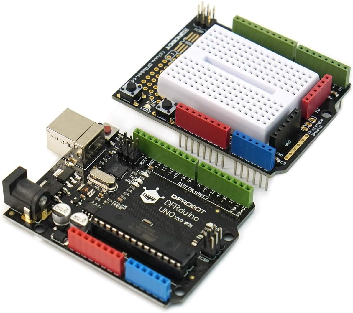 DFRobot Advanced Electronics Starter Kit with 30 Projects & 190+ Components | STEM Learning Kit for Adults & Makers with Servo, Motor, IR Remote, LED Matrix - Image 2