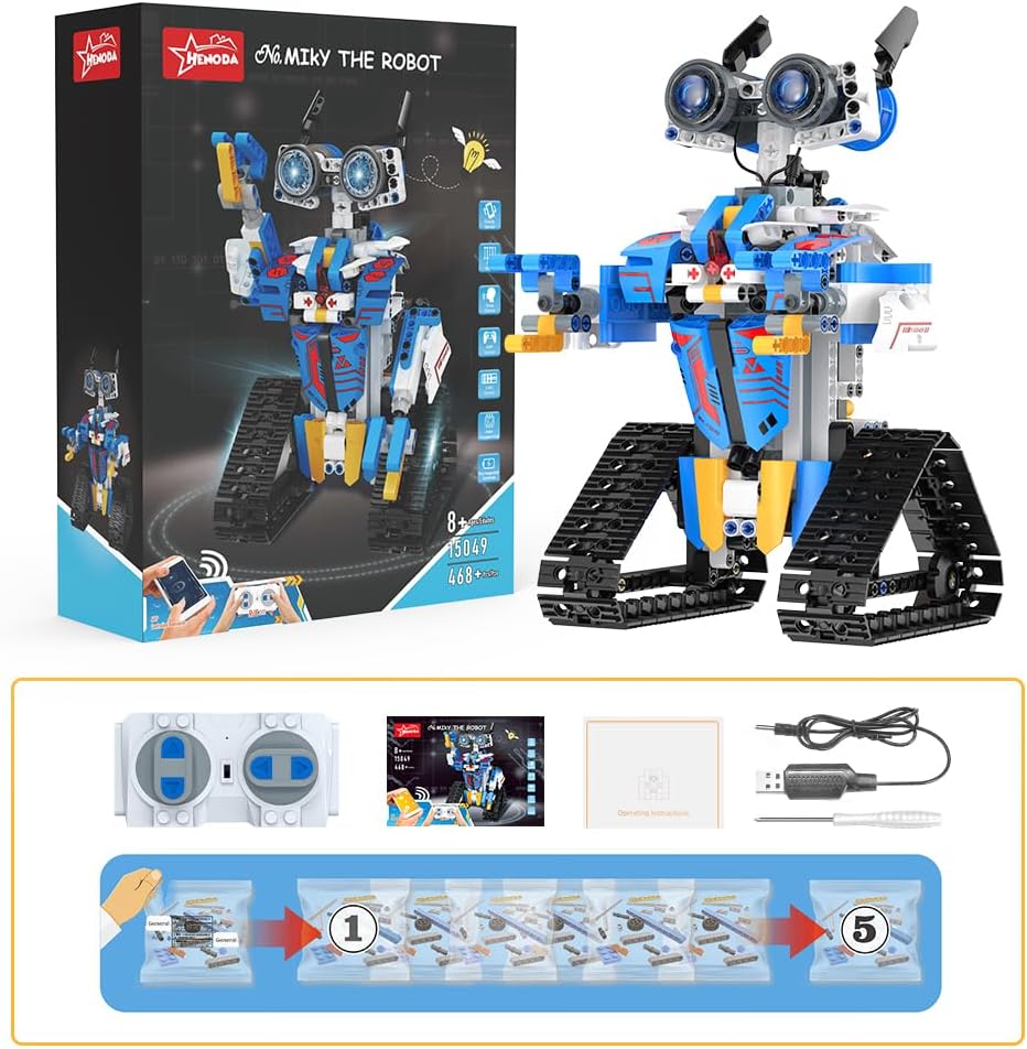 Robot Toys for 8-16 Year Old Boys Girls Kids with APP or Remote Control Science Programmable Building Block Kit, STEM Projects Educational Birthday Gifts - Image 5