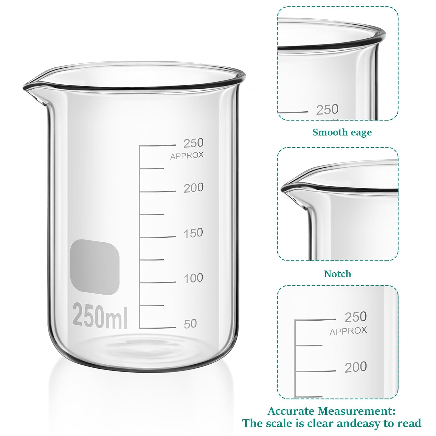 Frienda 30 Pcs 50/100/250/500/1000ml Lab Glassware Beaker Set - Image 4