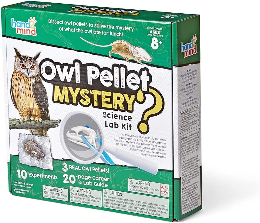 hand2mind Animal Science Kit for Kids 8-12, Kids Science Kit with Fact-Filled Guide, Learn About Animal Biology and Dissect Owl Pellets, STEM Toys, 10 Science Experiments - Image 4