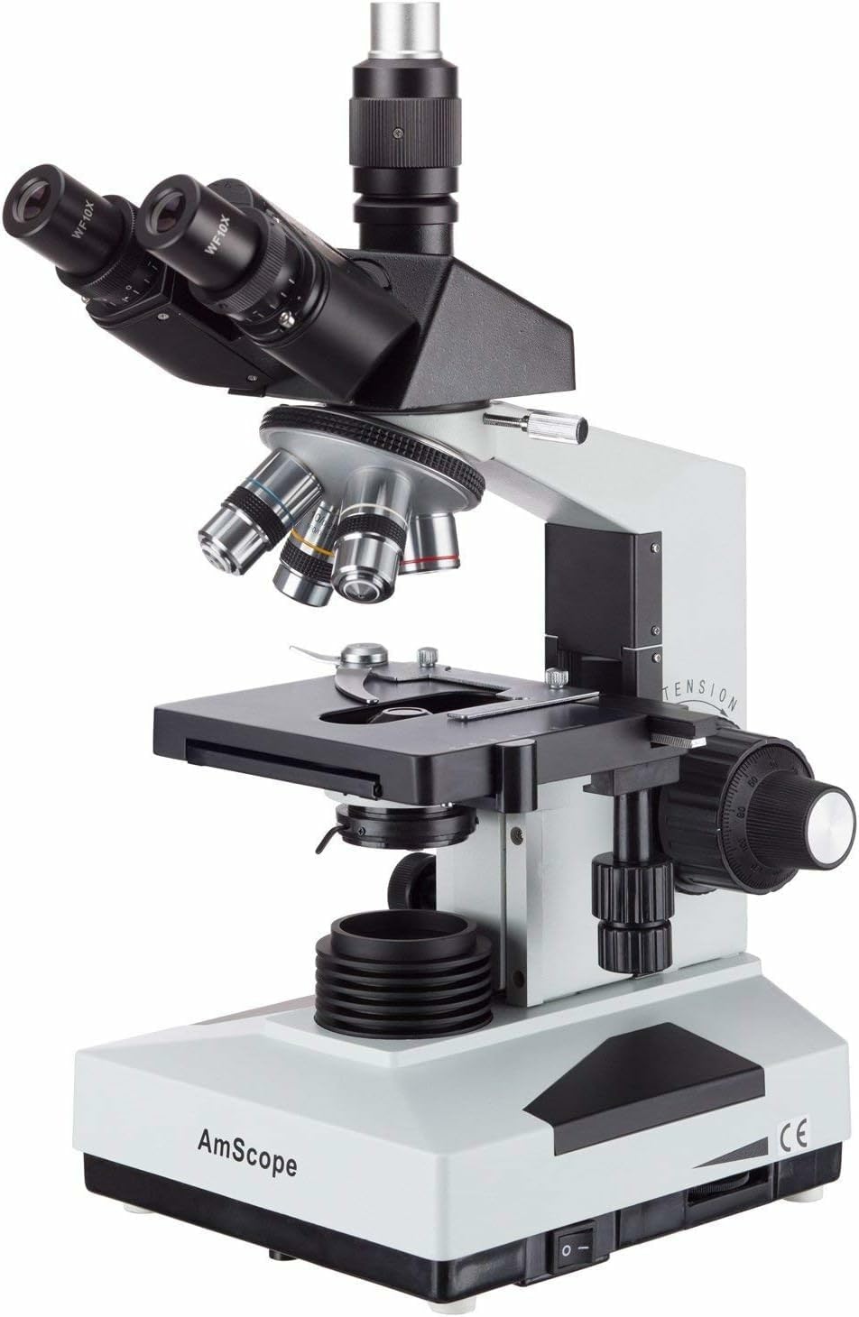 AmScope T490B Compound Trinocular Microscope, 2000X Magnification