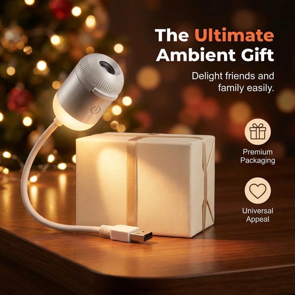 2-in-1 Galaxy Projector Night Light, USB Star Projector, Mini Galaxy Light Projector for Bedroom Ceiling Wall Room Decor - Image 7