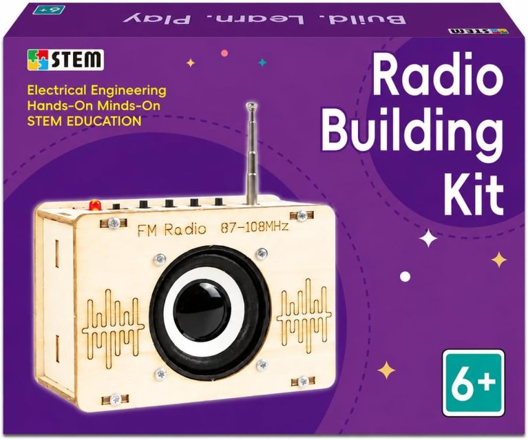 STEM Toys for Ages 6-8-13 Science Kits DIY Building Radio Cool Stuff for Kids Gadget Birthday Gifts for 7 9 11 12 14+ Year Old Boys Girls Teen Circuit Engineering Electronics Project Activities