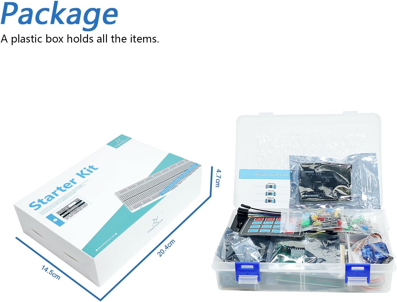 Freenove Ultimate Starter Kit with Board V5 Rev4 Mini (Compatible with Arduino IDE), Arm Cortex-M4 Microcontroller, 399-Page Detailed Tutorial, 220 Items, 78 Projects - Image 7