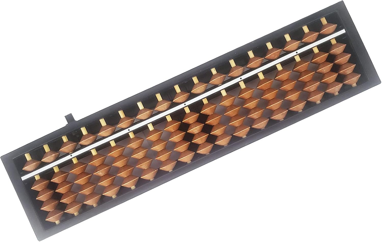 Digit Standard Abacus Soroban Professional 17 Column (10.2 inch) Math Abacus, Math Calculating Tool with Reset Button for Adults Kids (Brown)