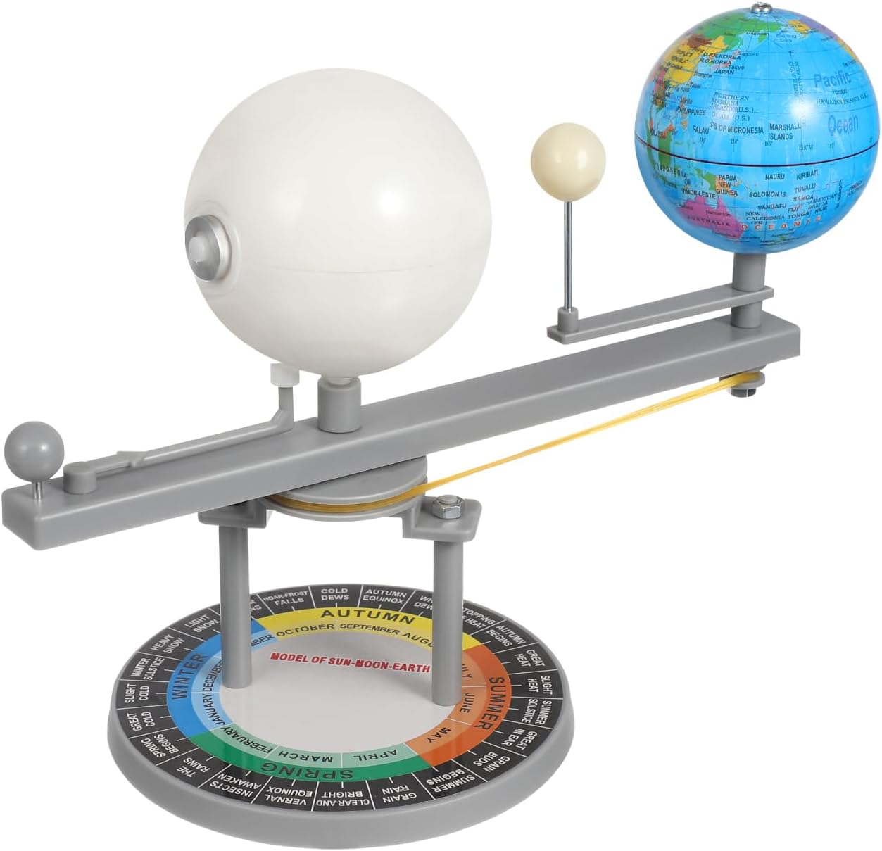 Alasum Sun Earth Moon Orbital Model Educational Apparatus Astronomy Science Kit for Classroom Teaching and Simulation Planetary Movements Learning Toy 8.26X6.69X4.13In