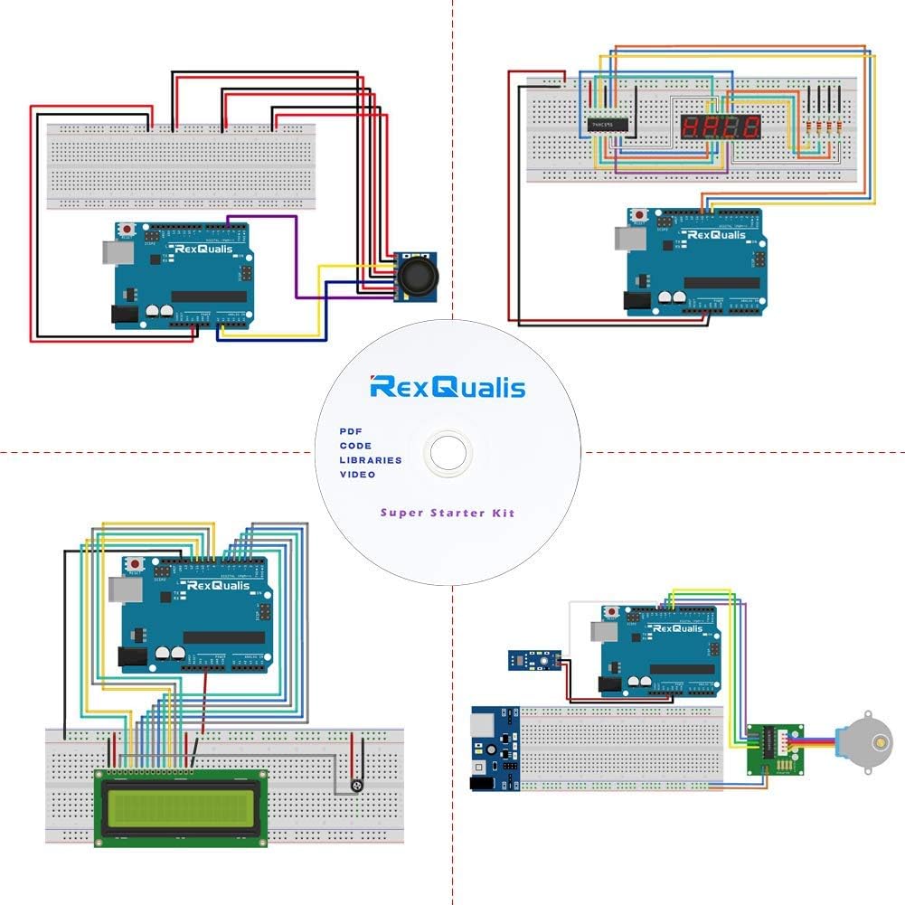 REXQualis Super Starter Kit Based on Arduino UNO R3 with Tutorial and Controller Board Compatible with Arduino IDE - Image 6