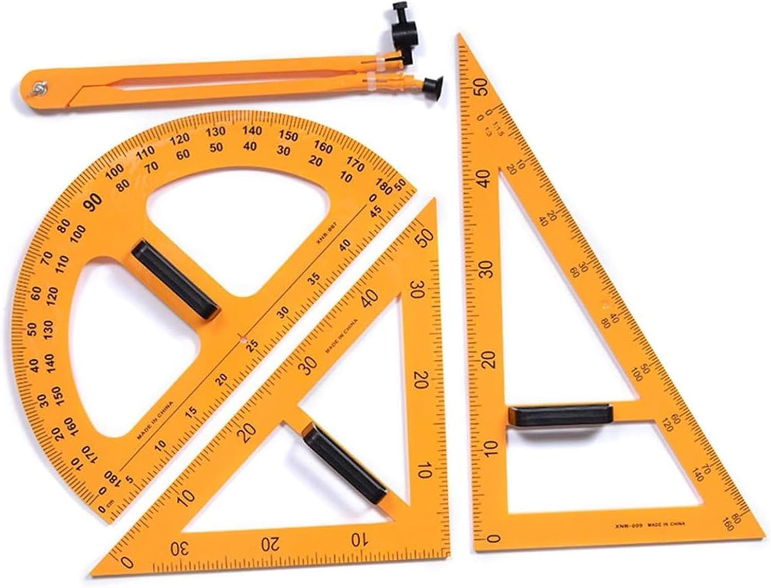 Magnetic Geometry Math Ruler Set for Classroom, Large Protractor, Triangle & Measuring Rulers, Magnetic Blackboard Tools for Teachers & Students Enhances Math Learning, 5pc - Image 5
