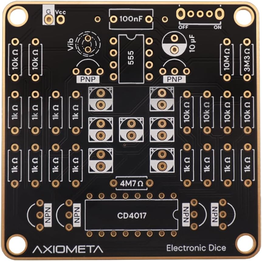 Electronic Dice Soldering Kit DIY LED Random Dice Circuit Kit 555 Timer CD4017, STEM Electronics Project Kit for Beginners Students Adults DIY Learning Kit School Engineering Project - Image 4