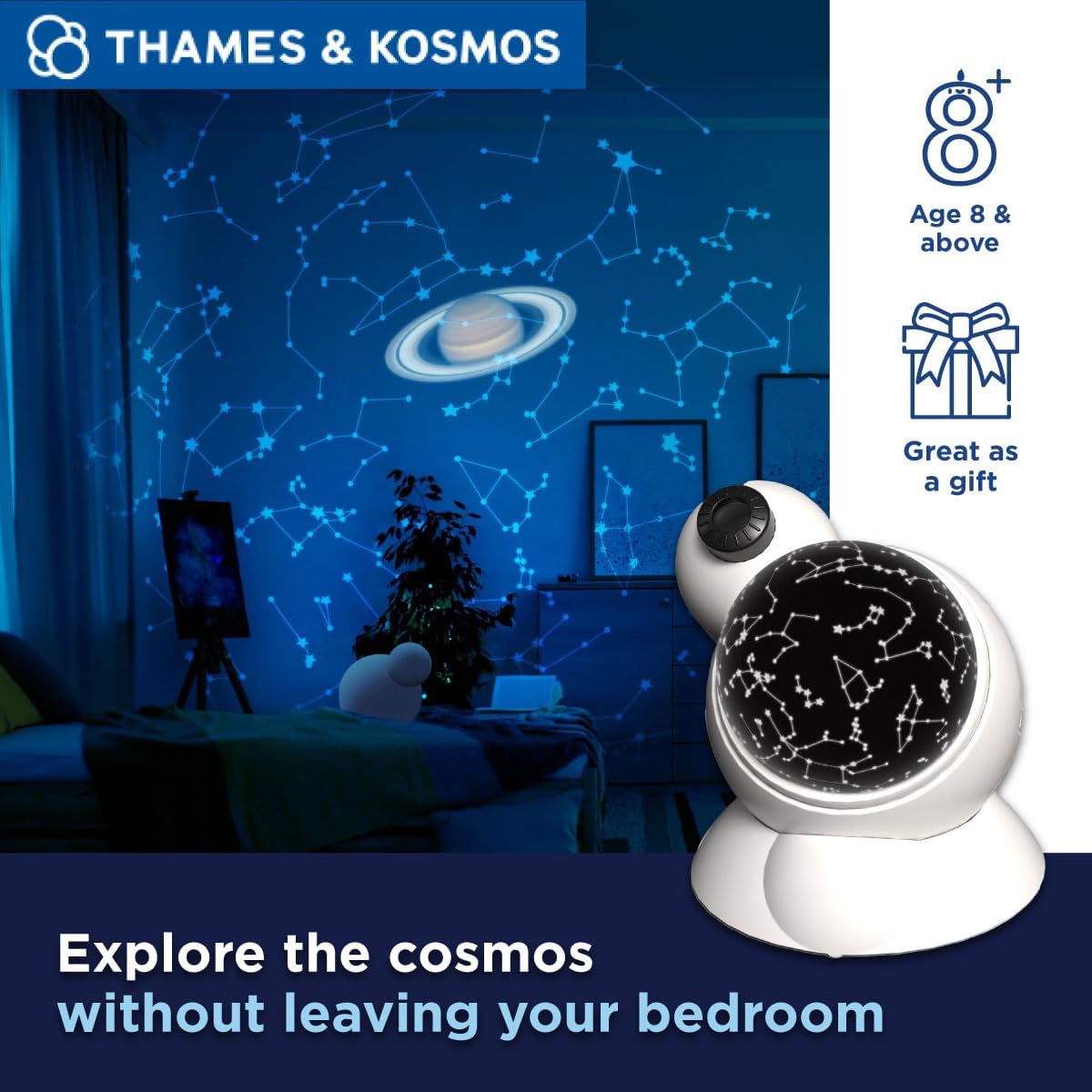 The Thames & Kosmos Planetarium Projector Essential STEM Tool | Illuminate Your Room as a Planetarium Theater | Dual Projector Casts Star Maps & Space-Themed Images from the James Webb Space Telescope - Image 3