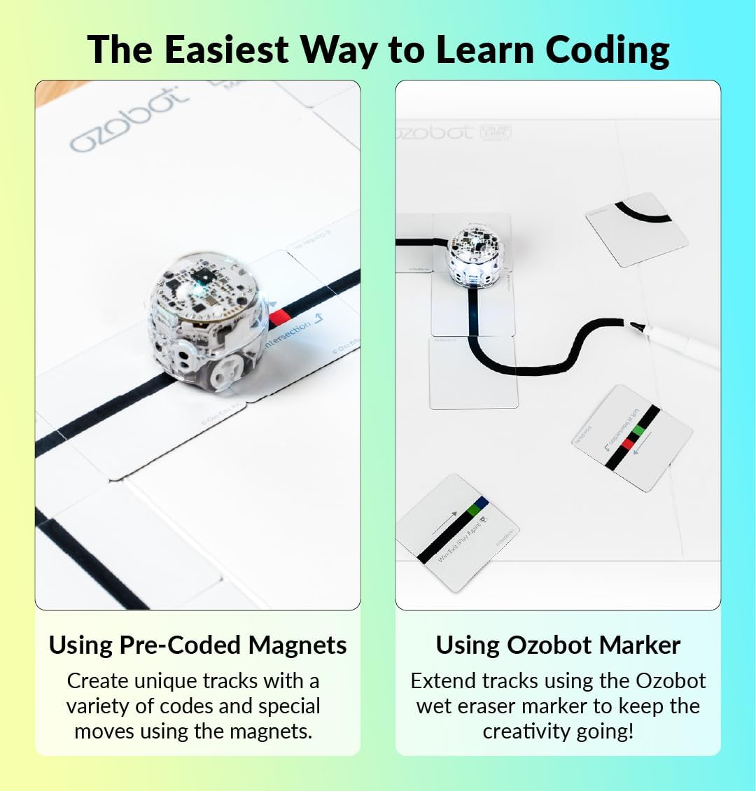 Ozobot Color Code Magnets Speed Kit, Interactive Coding Learning Tool for Kids Ages 3+, Enhances Logic & Problem Solving Skills, 18 Tiles, Evo & Color Codes Magnets Base Kit Required Not Included - Image 4