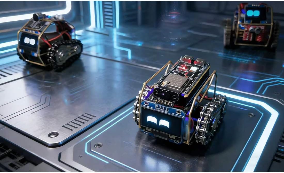 DIY Robot Soldering Kit for Adults, Programmable Smart Robot Car with OLED Display and Voice Interaction, Advanced Electronics Project with Type-C, Unique Gift for Enthusiast - Image 5