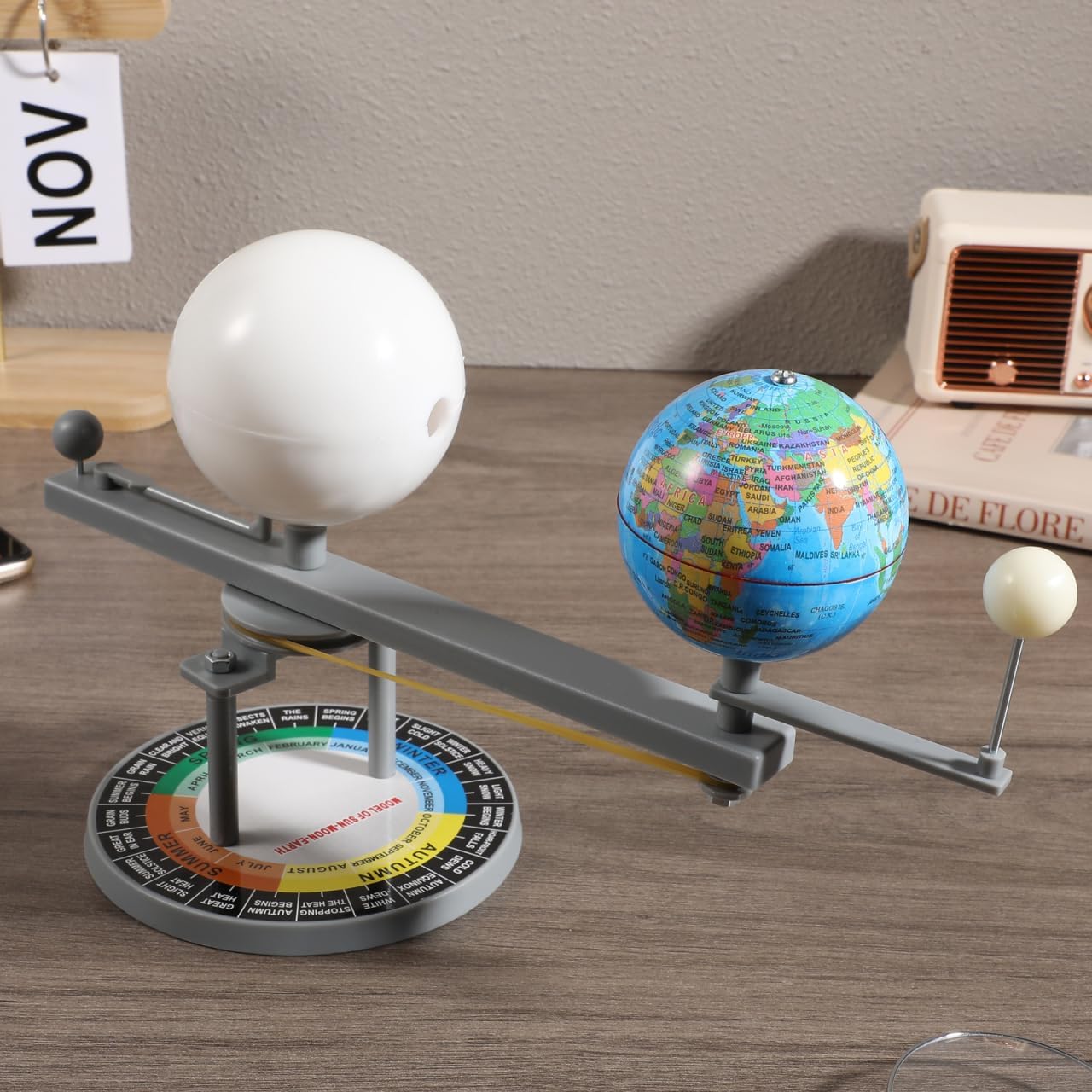 Alasum Sun Earth Moon Orbital Model Educational Apparatus Astronomy Science Kit for Classroom Teaching and Simulation Planetary Movements Learning Toy 8.26X6.69X4.13In - Image 3