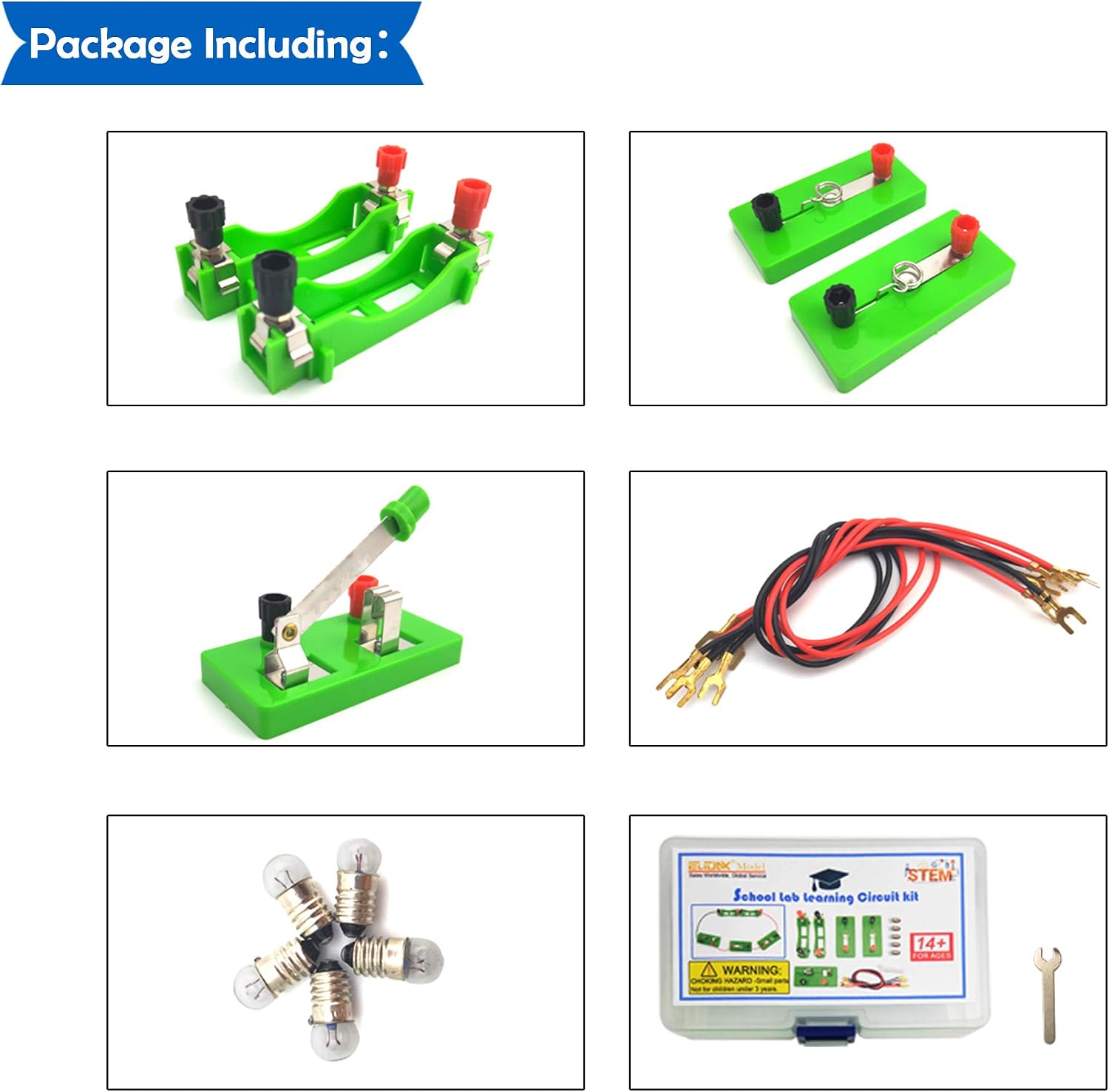 EUDAX Physics Science Lab Learning Circuit kit,Electricity Experiment Set,Building Circuits for Student Junior Senior High School Students (Basic kit) - Image 2