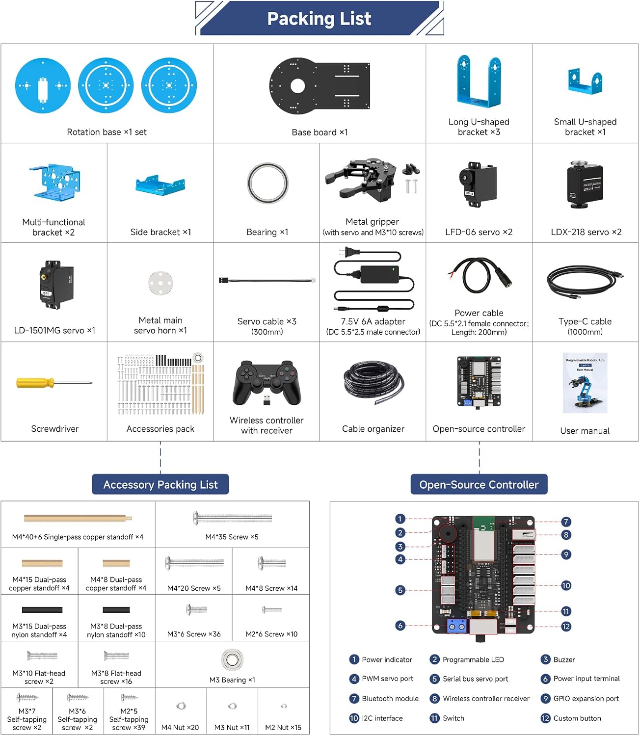 Robotic Arm Kit 6DOF Programming Robot Arm with 6 Servos, Handle, Mechanical Claw, etc, PC Software APP Control with Tutorial for Arduino STEM Education & Engineering Science Kits, LeArm Open Source - Image 4