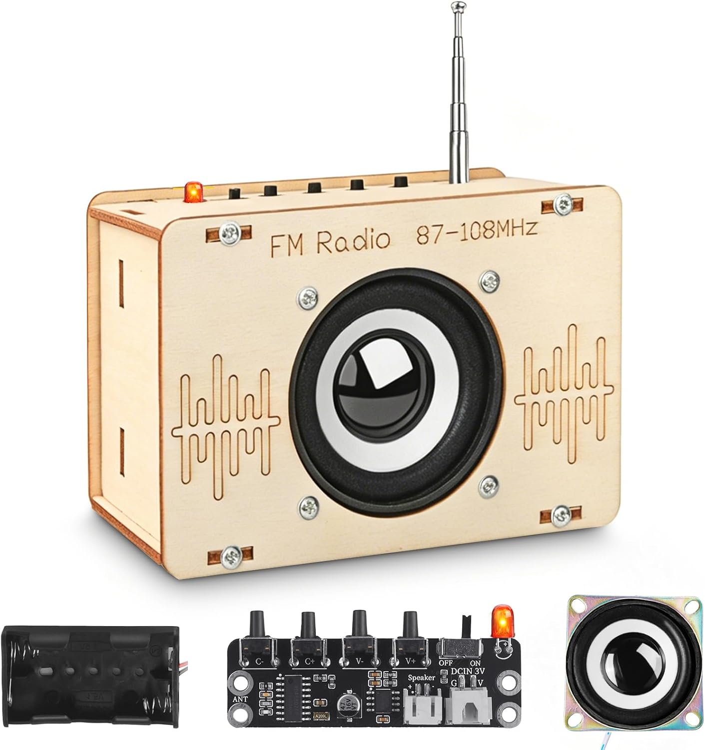 Poraxy Science Kits for Kids Age 8-12 12-14, STEM Kits 8-10, Build Your Own FM Radio Kit, Electronic DIY Experiment Engineering Building Project, Toys Gifts for Teen Boys Girls 9 11 13 15 16+