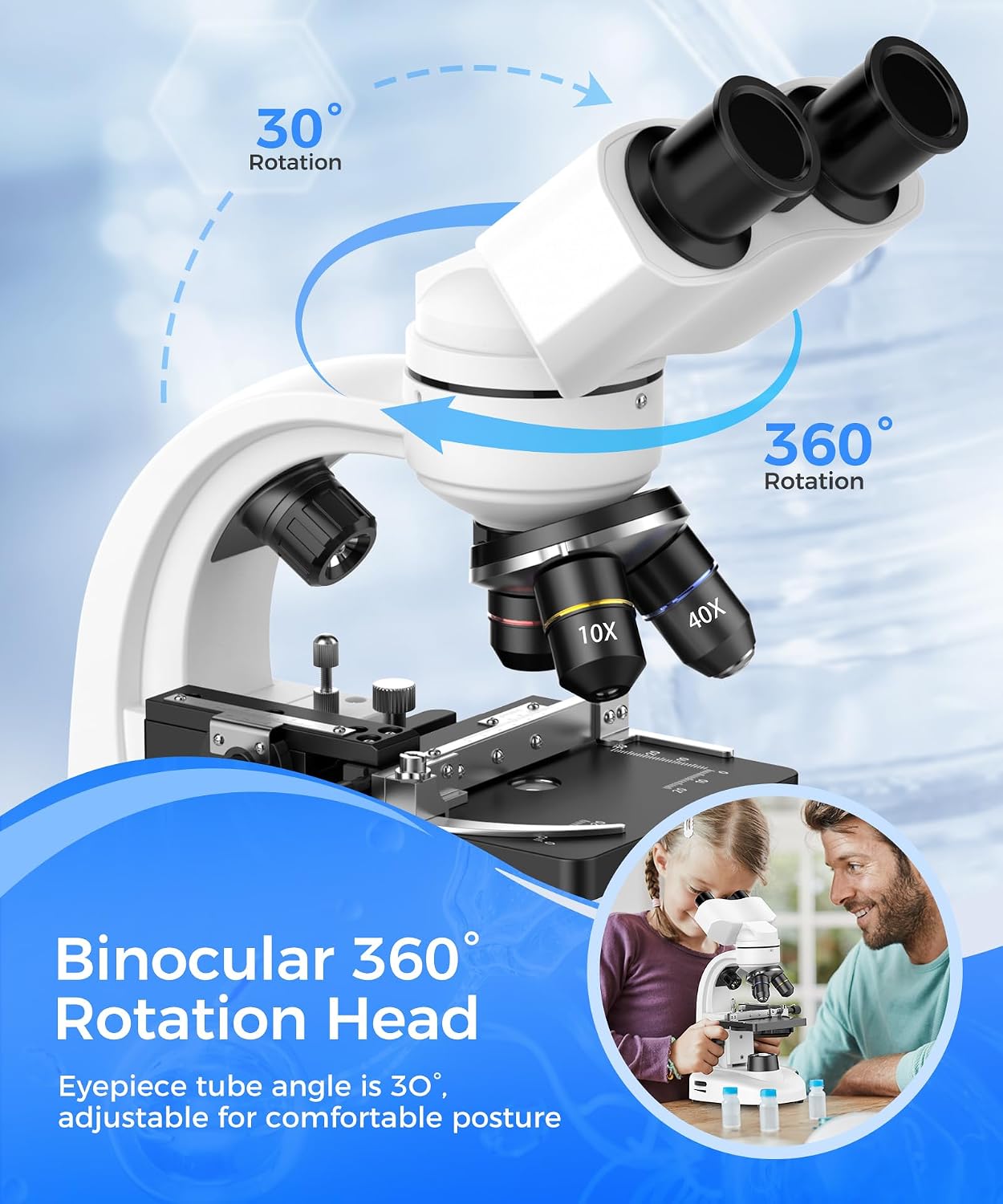 PalliPartners Compound Binocular Microscope for Adults, Professionals&Kids - Image 2