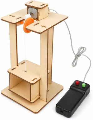Toyvian Motorized Wooden Elevator S...