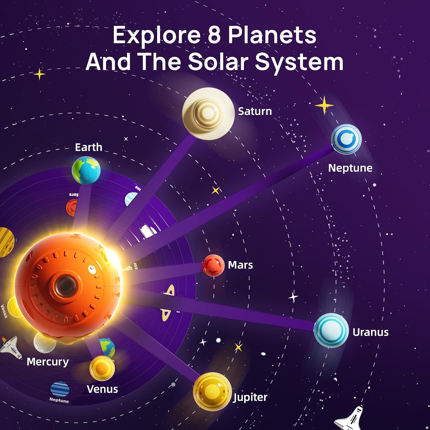 Science Can Solar System for Kids, Talking Astronomy Solar System Model Kit - Image 6