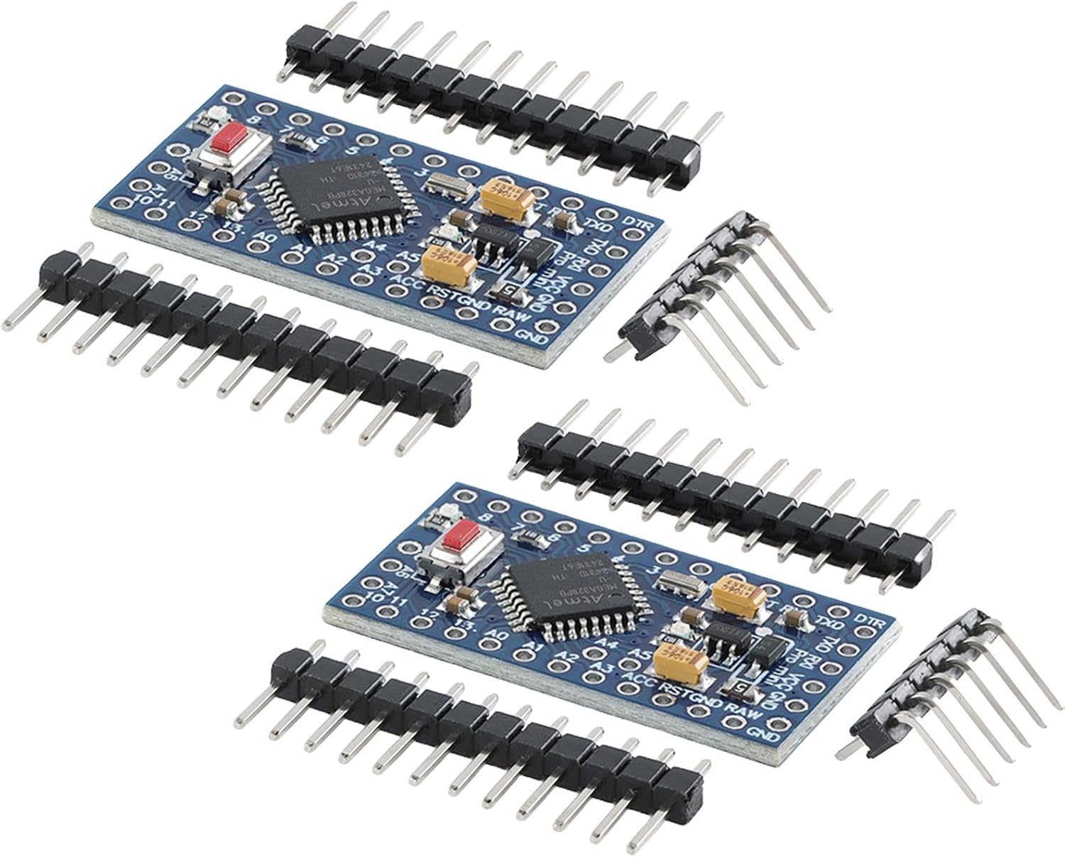 2Pcs Pro Mini 3.3V ATMEGA328PB Development Board - Compatible for Arduino, USB Programmer, Low Power, Improved Version
