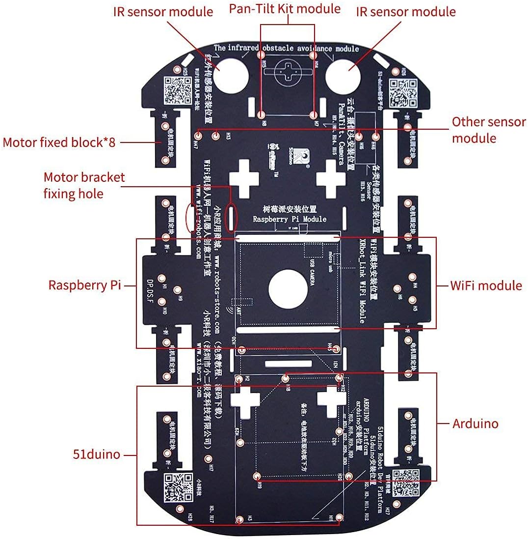 Robot Chassis 4WD Robot Car Smart Chassis Kit with 4 TT Motor for Arduino/Raspberry Pi/Jetson Nano, Smart Robotic Car Chassis DIY Learning Kit - Image 4