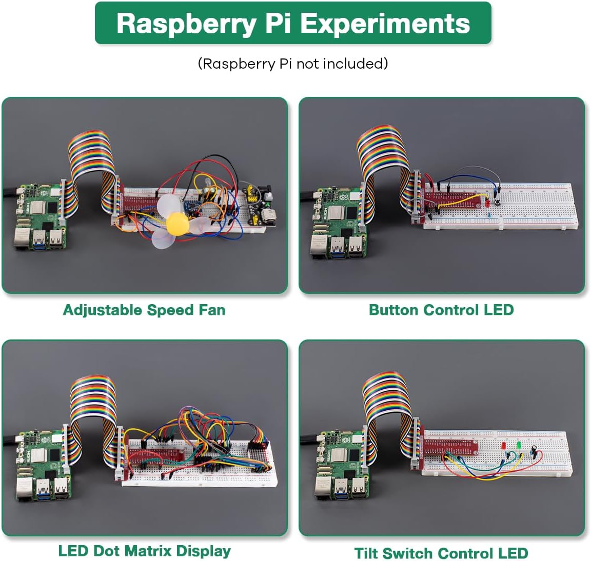 LAFVIN Basic Starter Kit for Raspberry Pi Development Board Breadboard LCD1602 Module Python C Java Scratch Beginner Kit - Image 5