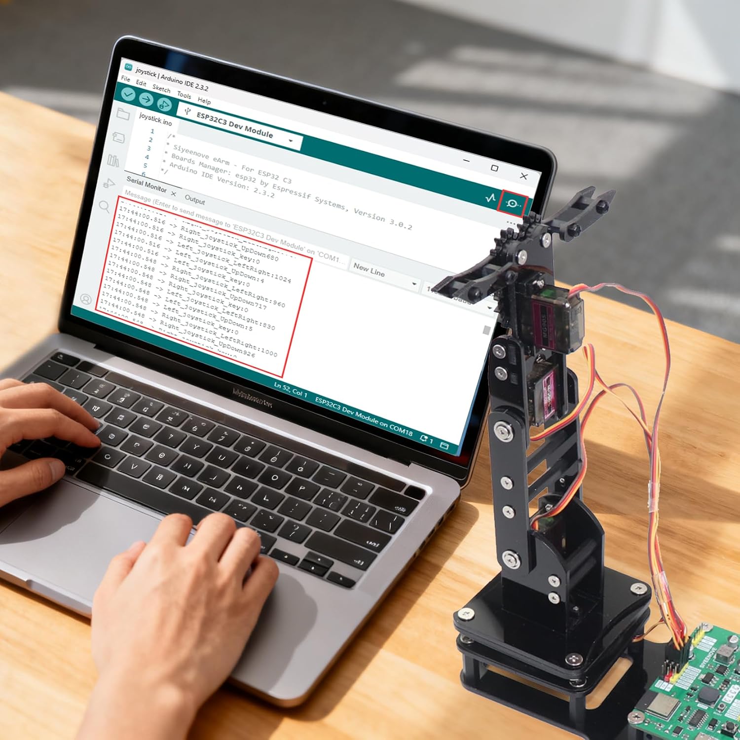 Smart Robot Arm for Arduino & MicroPython ESP32 4DOF Programmable Robotic Arm Building Kit with Joystick/Web App Control for STEAM Education, Motion Recording & Loop Playback - Image 9