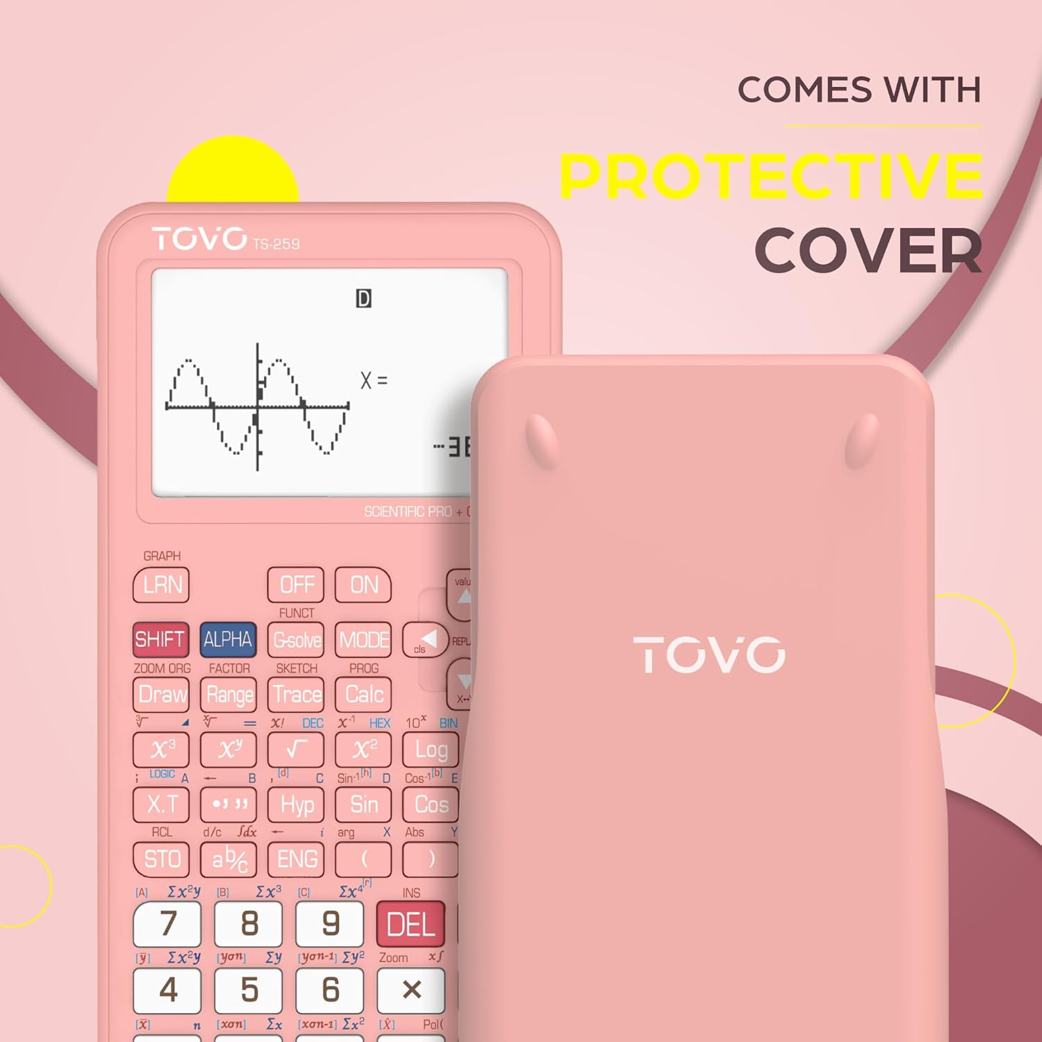 TOVO Scientific Calculator with Graphic Functions, 360+ Functions Graphing Calculator for Students, Large 3" Screen Multi-Mode Scientific Calculators for High School & College, TS-259 - Image 7