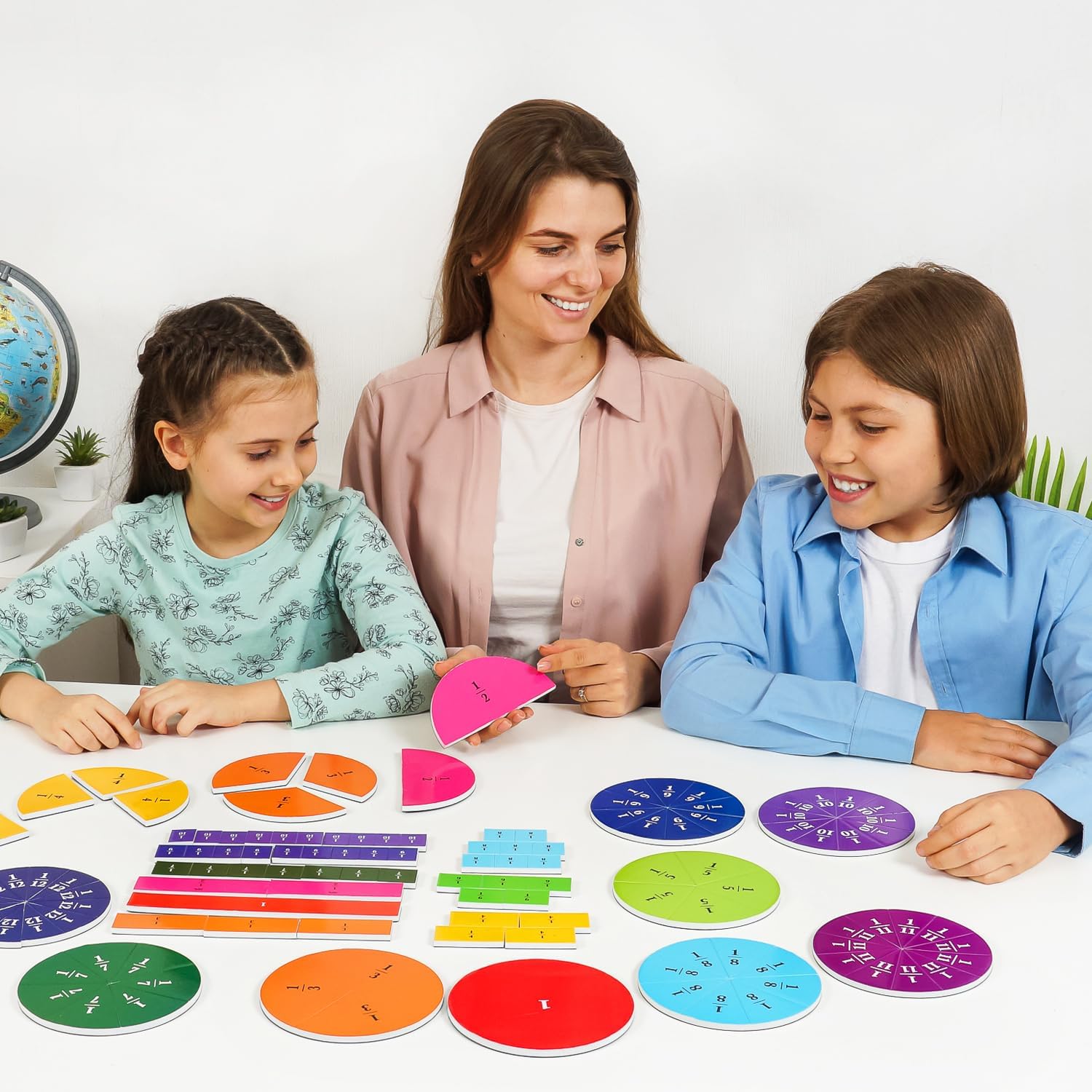 Simply Magic 166 PCS Magnetic Fraction Tiles & Fraction Circles - Image 6