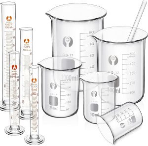 Feekoon 10 Pieces Glass Measuring B...