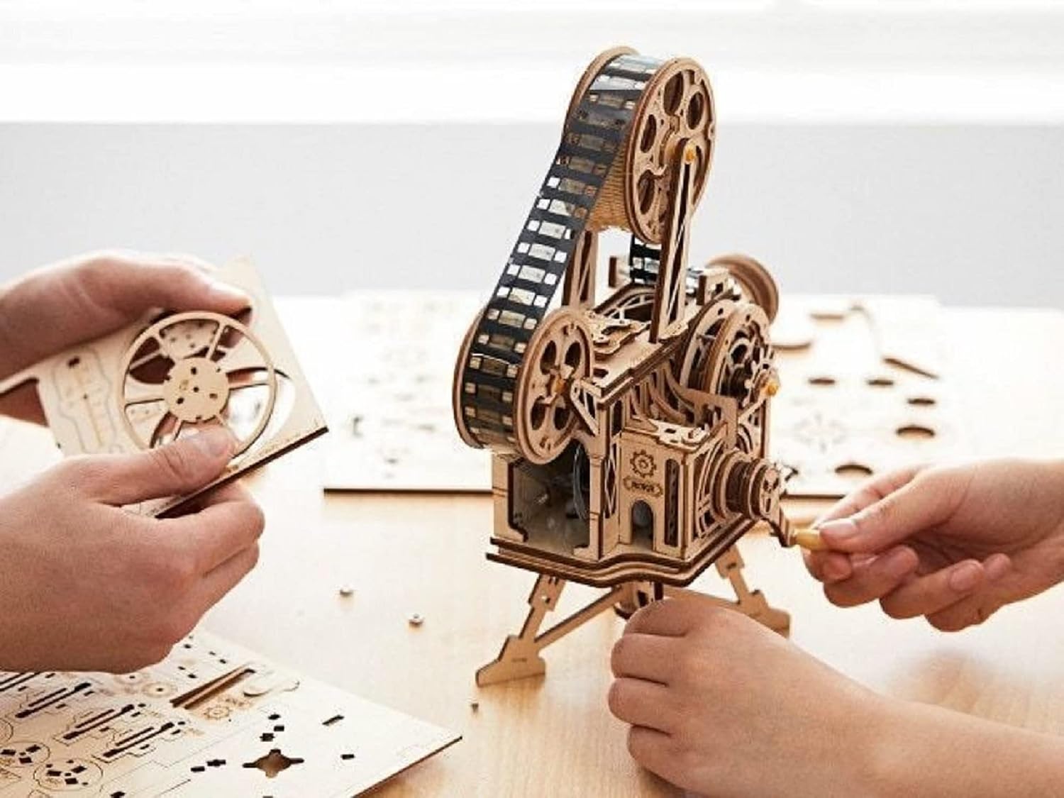 ROKR 3D Wooden Puzzles Vitascope for Adults - Model Building Kits Mechanical Construction for Adults to Build, Educational Brain Teaser DIY Crafts Kits, Halloween Collection Gifts for Men (Vitascope) - Image 7