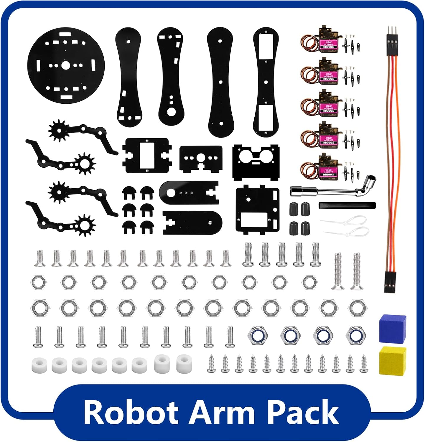 ACEBOTT Robot Arm Expansion Pack Smart Car Starter Kit, Robotics Kit for Kids Ages 8-12 12-16, STEM Toys Coding Robot Kit for Teens & Adults(QD007) - Image 2