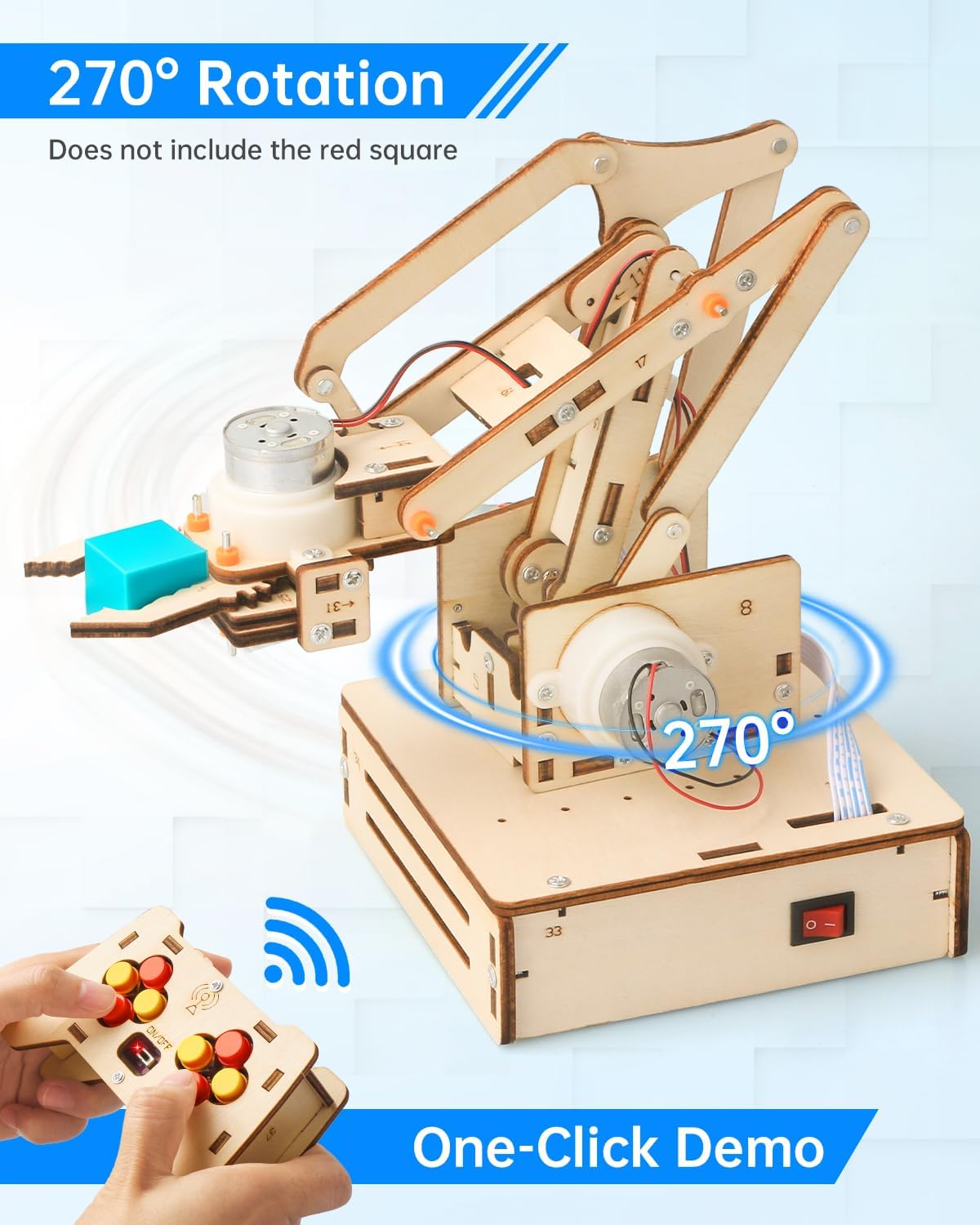 Robot Arm Kits, Robotics for Kids Ages 8-12 14-16 STEM Toys, DIY Science Experiment Engineering Building Circuits Projects, Birthday Gifts for 9 10 11 13 14 15 16+ Year Old Boys Girls Teens Adults - Image 2