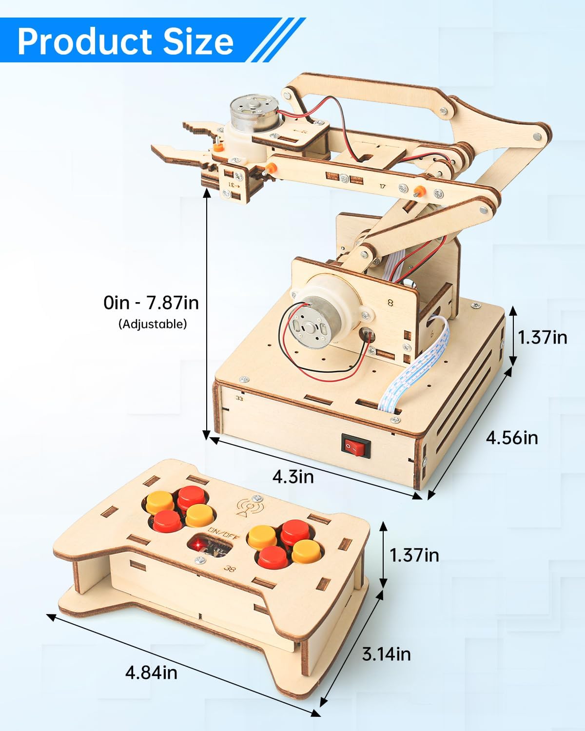 Robot Arm Kits, Robotics for Kids Ages 8-12 14-16 STEM Toys, DIY Science Experiment Engineering Building Circuits Projects, Birthday Gifts for 9 10 11 13 14 15 16+ Year Old Boys Girls Teens Adults - Image 5