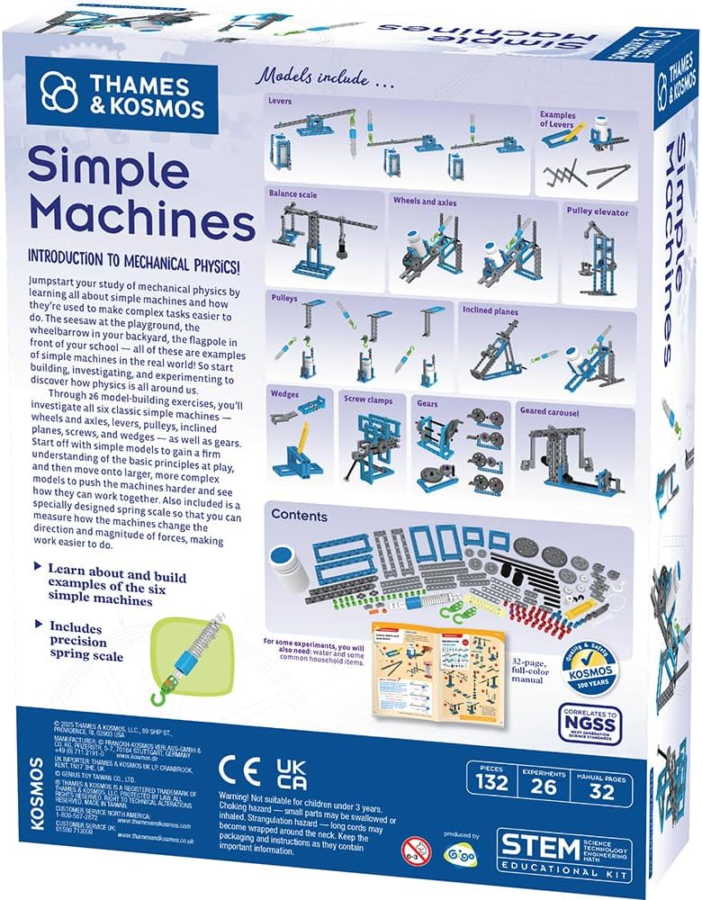 Thames & Kosmos Simple Machines Science Experiment & Model Building Kit, Introduction to Mechanical Physics, Build 26 Models to Investigate The 6 Classic Simple Machines - Image 2