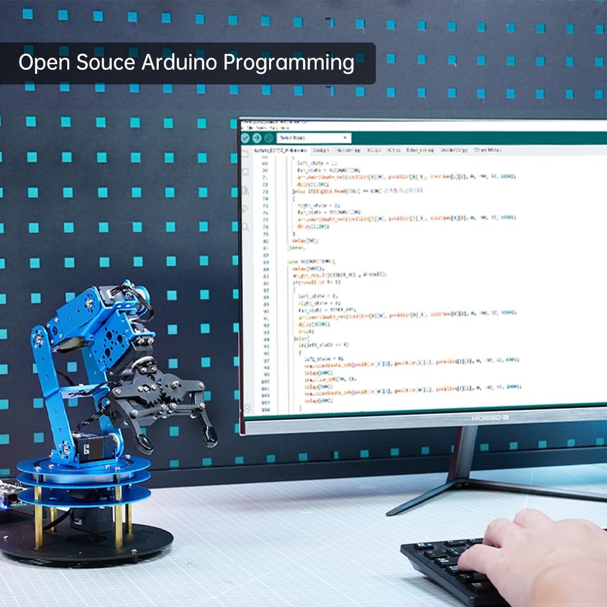 Robotic Arm Kit 6DOF Programming Robot Arm with 6 Servos, Handle, Mechanical Claw, etc, PC Software APP Control with Tutorial for Arduino STEM Education & Engineering Science Kits, LeArm Open Source - Image 2