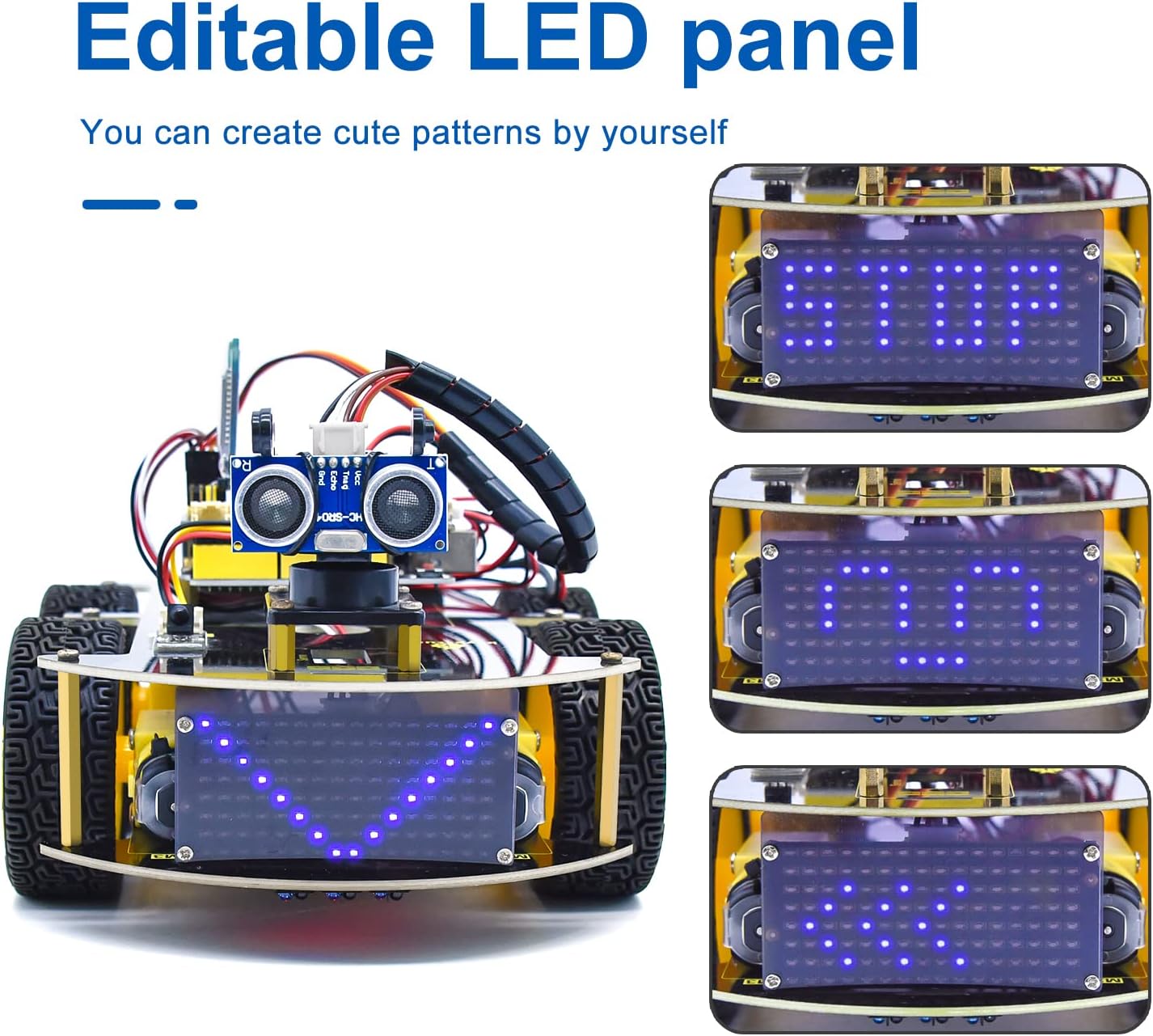 KEYESTUDIO Smart Car Kit,4WD Programmable DIY Starter Kit for Arduino for Uno R3,Electronics Programming Project/STEM Educational/Science Coding Kit for Teens Adults15+ - Image 4